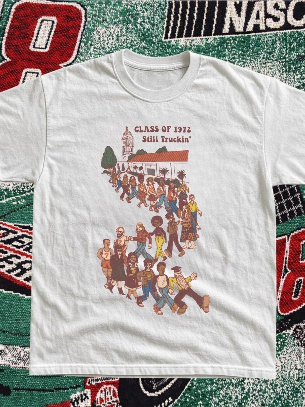 Gildan White 'Class of 1972 Still Truckin'' Graphic Tee
